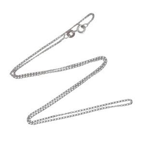 Estate Sterling Silver 925 1mm Curb Link Chain Necklace 18"
